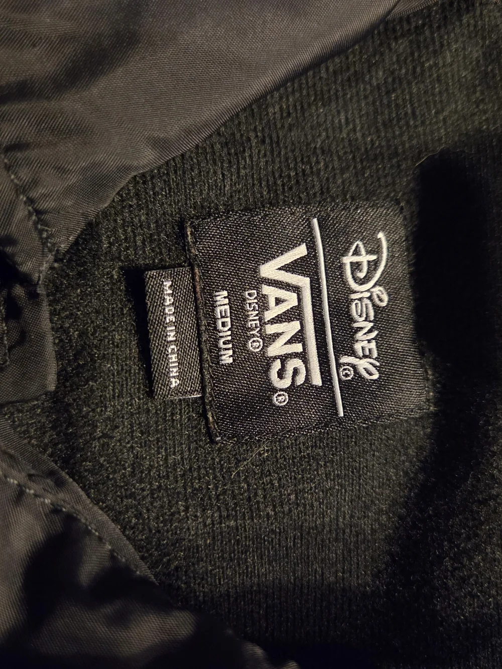 Vans Disney Black Windbreaker Nylon Jacket Mickey Mouse The Original Medium